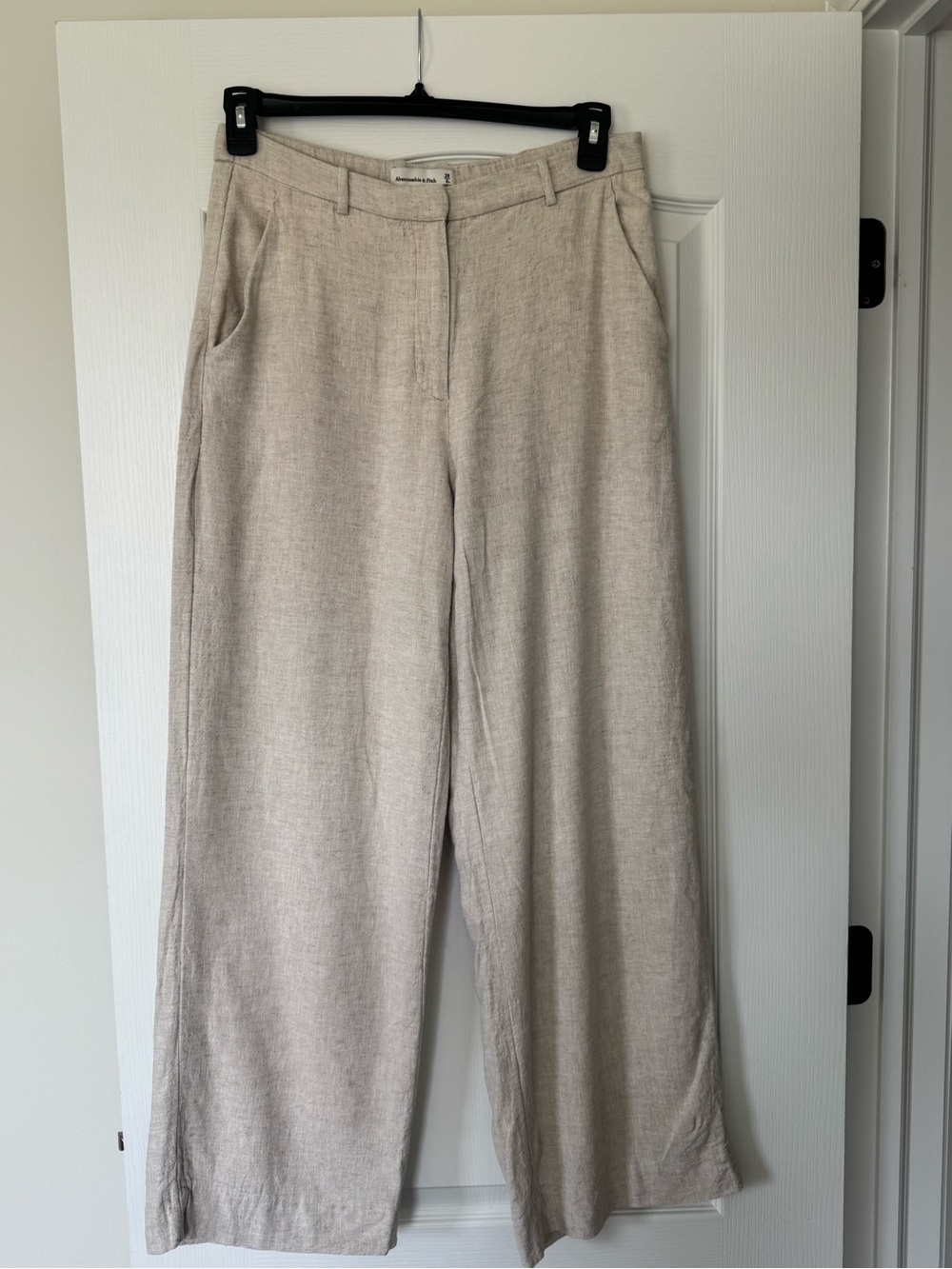 Abercrombie and Fitch Wide-Leg Linen Blend Pants